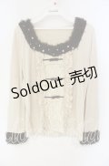 axes femme / ボア切り替えカットソー M キナリ O-25-09-27-036-AX-TO-OW-OS