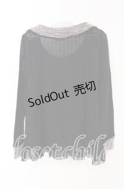 画像3: axes femme / ベロアリボン使い襟付きニットトップス M クロ O-25-09-27-037-AX-TO-OW-OS