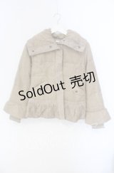 axes femme / レース切り替えツイードブルゾン M キナリ O-25-09-27-039-AX-CO-OW-ZT-C048