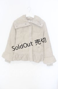 axes femme / レース切り替えツイードブルゾン M キナリ O-25-09-27-039-AX-CO-OW-ZT-C048