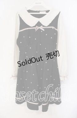 画像1: LIZ LISA / ハート刺繍ワンピース  クロ×シロ O-25-09-27-041-LO-OP-IG-OS