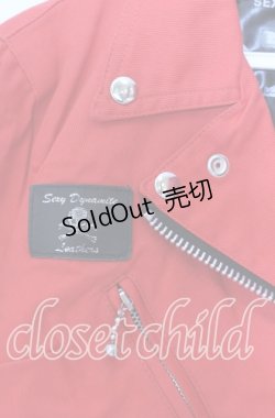 画像2: SEXY DYNAMITE LONDON / コットンライダースジャケット S レッド O-25-09-27-054-PU-JA-IG-OS