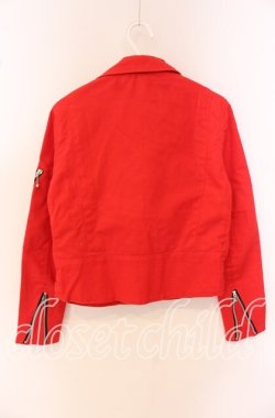 画像3: SEXY DYNAMITE LONDON / コットンライダースジャケット S レッド O-25-09-27-054-PU-JA-IG-OS