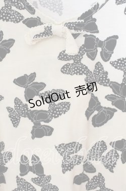 画像2: PINK HOUSE / リボンプリントTシャツ  アイボリー×クロ O-25-09-27-055-LO-TS-IG-OS