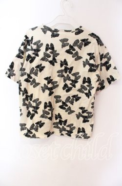 画像3: PINK HOUSE / リボンプリントTシャツ  アイボリー×クロ O-25-09-27-055-LO-TS-IG-OS