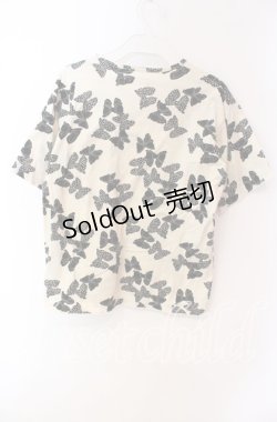 画像3: PINK HOUSE / リボンプリントTシャツ  アイボリー×クロ O-25-09-27-055-LO-TS-IG-OS