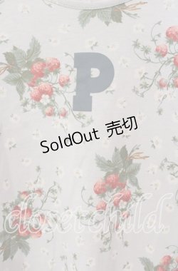 画像2: PINK HOUSE / Pロゴいちご柄カットソー  サックス O-25-09-27-057-LO-TO-IG-OS