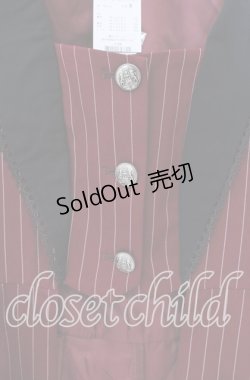 画像2: Chalmiere / ストライプレースアップジャケット  ワイン O-25-09-27-058-LO-JA-IG-OS