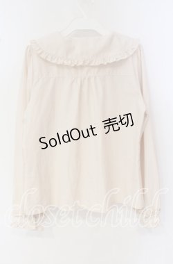 画像3: axes femme POETIQUE / バブーシュカ付ウサギ刺繍ブラウス  生成り O-25-09-27-059-AX-BL-IG-OS