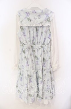 画像3: axes femme POETIQUE / フラワープリントセーラーワンピース  サックス×シロ O-25-09-27-062-AX-OP-IG-OS
