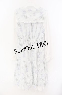 画像3: axes femme POETIQUE / フラワープリントセーラーワンピース  サックス×シロ O-25-09-27-062-AX-OP-IG-OS