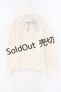 axes femme kawaii / チュールレース衿ブラウス  アイボリー O-25-09-27-063-AX-BL-IG-OS