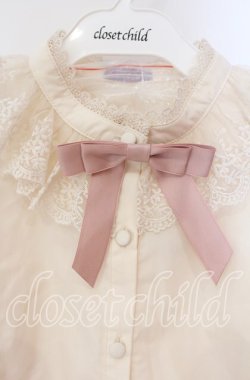 画像2: axes femme kawaii / チュールレース衿ブラウス  アイボリー O-25-09-27-063-AX-BL-IG-OS