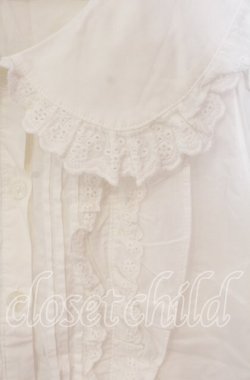 画像2: Honey Cinnamon / フラワーコットンフリルブラウス F シロ O-25-09-27-065-LO-BL-OW-OS