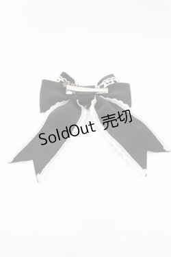 画像3: BABY,THE STARS SHINE BRIGHT / くみゃちゃんのLove Heartリボンクリップ  クロ×シロ O-25-09-27-1040-BA-AC-OW-OS