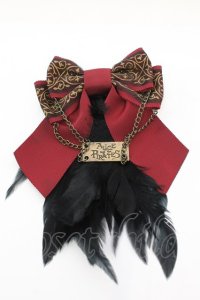 ALICE and the PIRATES / APプレートリボンブローチ  ワイン×クロ O-25-09-27-1041-PA-AC-OW-ZT394-F006