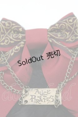 画像2: 【SALE】ALICE and the PIRATES / APプレートリボンブローチ  ワイン×クロ O-25-09-27-1041-PA-AC-OW-ZT394-F006