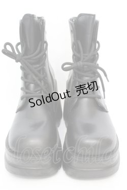 画像1: NieR Clothing / 身長約9cmUP軽量×厚底ブーツ【SPIDER】 42（約26cm） ブラック O-25-09-27-1048-PU-SH-YM-ZT-K017