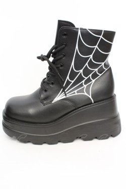画像2: NieR Clothing / 身長約9cmUP軽量×厚底ブーツ【SPIDER】 42（約26cm） ブラック O-25-09-27-1048-PU-SH-YM-OS