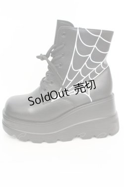 画像2: NieR Clothing / 身長約9cmUP軽量×厚底ブーツ【SPIDER】 42（約26cm） ブラック O-25-09-27-1048-PU-SH-YM-ZT-K017