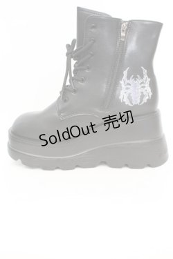 画像5: NieR Clothing / 身長約9cmUP軽量×厚底ブーツ【SPIDER】 42（約26cm） ブラック O-25-09-27-1048-PU-SH-YM-ZT-K017