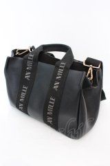 An MILLE / 2WAY ロゴトートバッグ  ブラック O-25-09-27-1005-EL-BG-YM-ZT501
