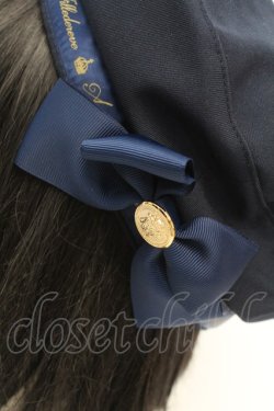 画像2: Amavel / メッセージリボン付ベレー帽  ネエビー O-25-09-27-1001-CA-AC-IG-OS