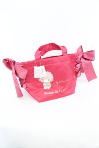 Maison de FLEUR / あざとMy Sweet Pianoサイドリボントート  ピンク O-25-09-27-1007-LO-BG-OW-ZT501