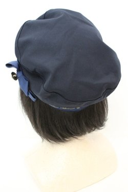 画像3: Amavel / メッセージリボン付ベレー帽  ネエビー O-25-09-27-1001-CA-AC-IG-OS