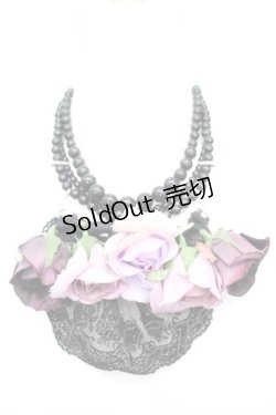 画像1: ALICE and the PIRATES / フローレンスブーケパールチョーカー  パープル×クロ O-25-09-27-1014-PA-AC-OW-OS