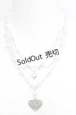 画像2: axes femme POETIQUE / パール×チェーンネックレス  シルバー O-25-09-27-1019-AX-AC-IG-ZT486-F001