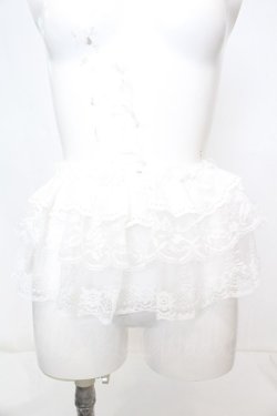 画像1: axes femme / ティアードレースベルト  シロ O-25-09-27-1022-AX-ZA-IG-OS