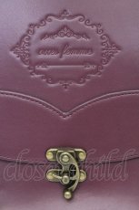 画像2: 【SALE】axes femme / 型押しフラップサッチェル 27×34×10.5cm ワイン O-25-09-27-1003-AX-BG-IG-ZT500 (2)
