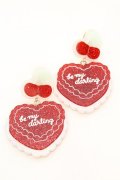 Etoile et Griotte / Heart Cakeイヤリング  レッドケーキ×ホワイトオーロラベース O-25-09-27-1029-LO-AC-OW-OS