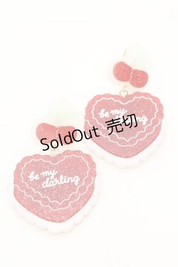 画像1: 【SALE】Etoile et Griotte / Heart Cakeイヤリング  レッドケーキ×ホワイトオーロラベース O-25-09-27-1029-LO-AC-OW-ZT488-F006
