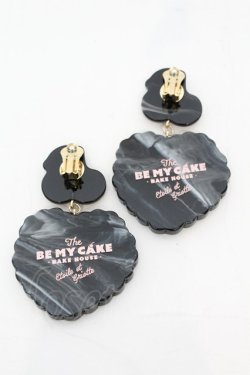 画像2: Etoile et Griotte / Heart Cakeイヤリング  ピンクケーキ×ブラックマーブルベース O-25-09-27-1030-LO-AC-OW-OS