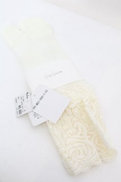 画像1: YOHJI YAMAMOTO / MESH/LACE TABI SOCKS　  アイボリー O-25-09-27-1037-LO-ZA-OW-OS