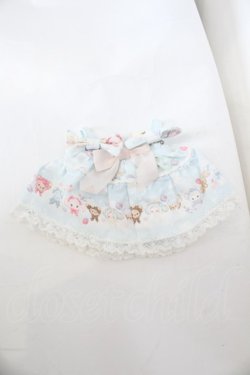 画像1: BABY,THE STARS SHINE BRIGHT / くみゃちゃんのふわふわお空でTea Party柄くみゃちゃんジャンパースカート  サックス O-25-09-27-1038-BA-ZA-OW-OS
