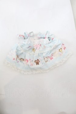 画像2: BABY,THE STARS SHINE BRIGHT / くみゃちゃんのふわふわお空でTea Party柄くみゃちゃんジャンパースカート  サックス O-25-09-27-1038-BA-ZA-OW-OS