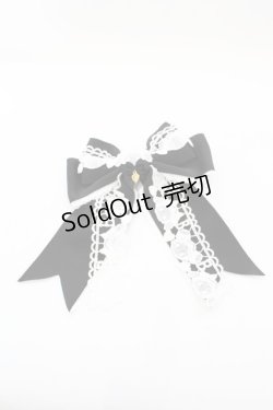 画像1: BABY,THE STARS SHINE BRIGHT / くみゃちゃんのLove Heartリボンクリップ  クロ×シロ O-25-09-27-1040-BA-AC-OW-OS