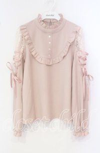 Honey Cinnamon / ショルダーレースアッププルオーバー F ピンク O-25-09-27-067-LO-TO-OW-ZT381