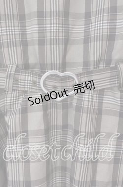 画像2: Honey Cinnamon / ハートバックルチェックジャンパースカート F ブラウン O-25-09-27-068-LO-OP-OW-OS