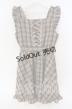 画像3: Honey Cinnamon / ハートバックルチェックジャンパースカート F ブラウン O-25-09-27-068-LO-OP-OW-OS