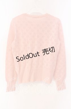 画像3: Emily Temple cute / ハート透かし柄ニットカーディガン  ピンク O-25-09-27-070-ET-TO-OW-OS