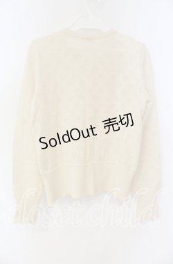 画像3: Emily Temple cute / ハート透かし柄ニットカーディガン  アイボリー O-25-09-27-071-ET-TO-OW-ZT381