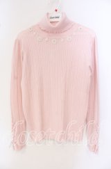 LODISPOTTO / レースアップタートルニットトップス M ピンク O-25-09-27-072-LO-TO-OW-ZT362