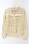 axes femme / フロント編み上げニットトップス M ベージュ O-25-09-27-074-AX-TO-OW-OS