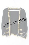 INGEBORG / 金ブレード使いニットジャット  クロ×ゴールド O-25-09-27-076-LO-JA-OW-ZI