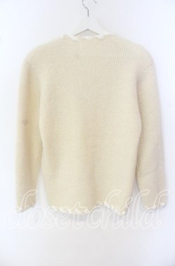 画像4: INGEBORG / リボン通しニットカーディガン  アイボリー O-25-09-27-077-LO-TO-OW-OS