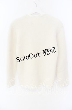 画像4: INGEBORG / リボン通しニットカーディガン  アイボリー O-25-09-27-077-LO-TO-OW-OS